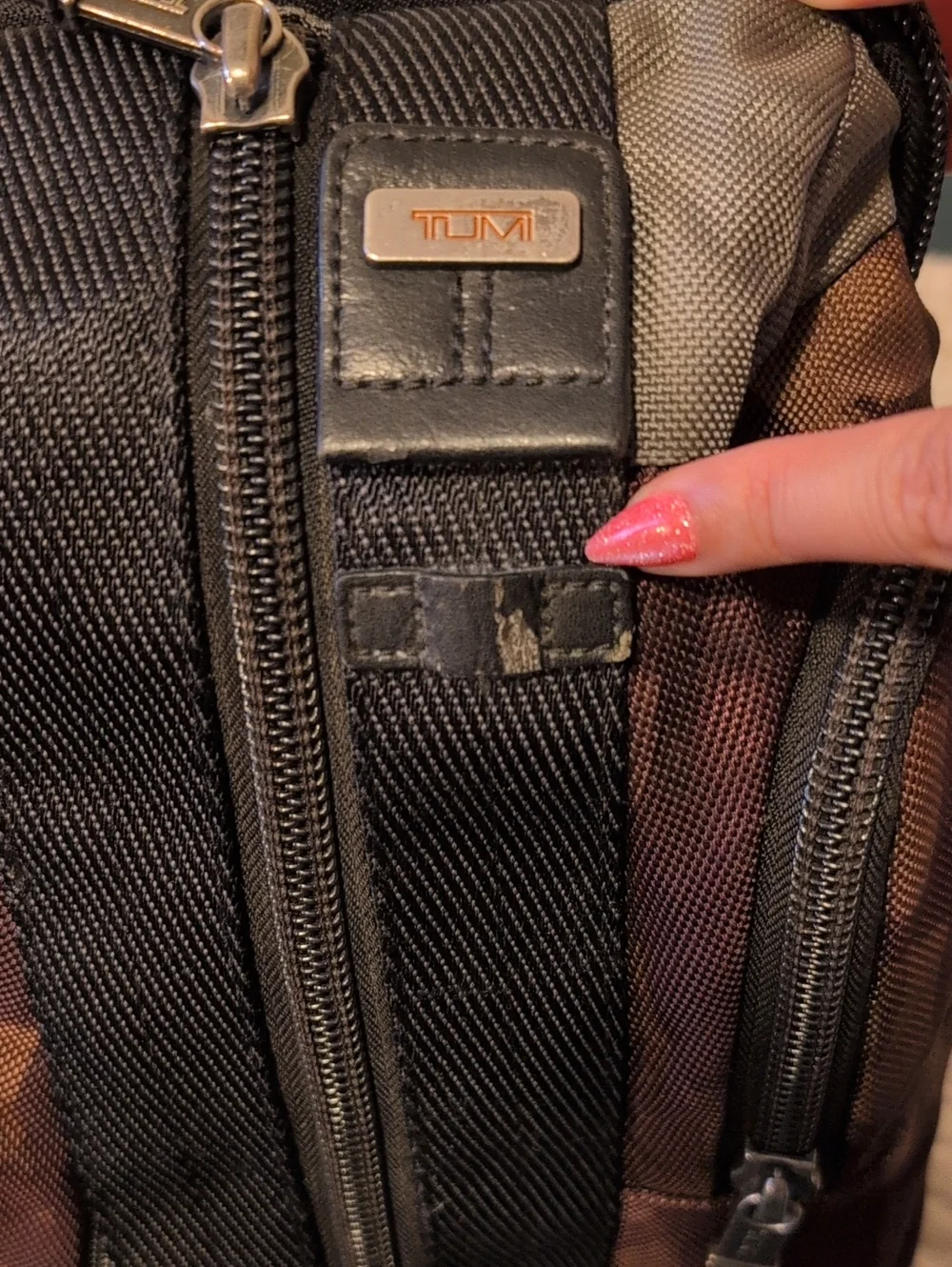 Authentic Tumi Y2k Alpha Bravo Brown Tangerine Camo Sling Bag